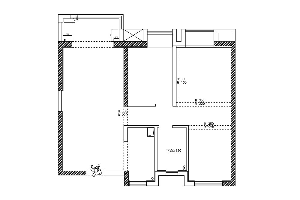 中建鉑公館106平現(xiàn)代風格裝修效果圖