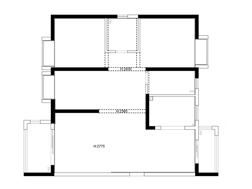 中建鉑公館140平現(xiàn)代風格裝修效果圖