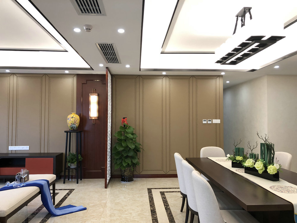 菱角湖一號新中式風(fēng)格裝修效果圖