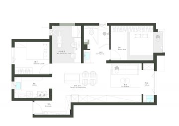 80平三居打造實用主義+原生自然家